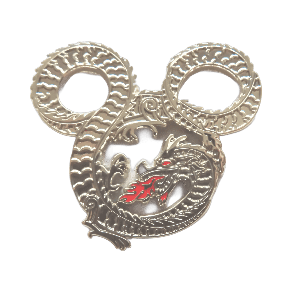 Shiny Silver Metal Disney pin