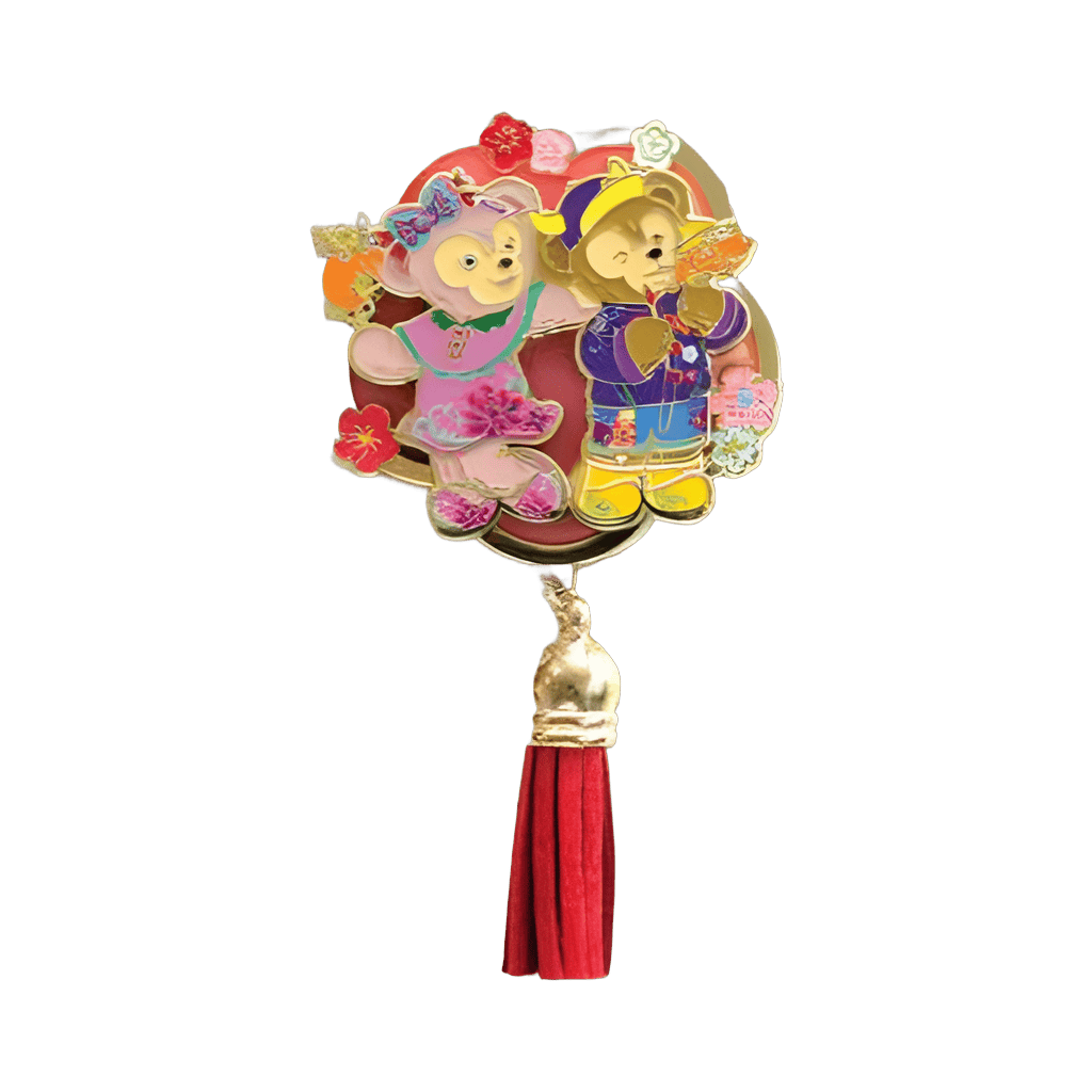 Lunar New Year 2021 - Duffy and ShellieMay with Flowers Dangle Disney pin