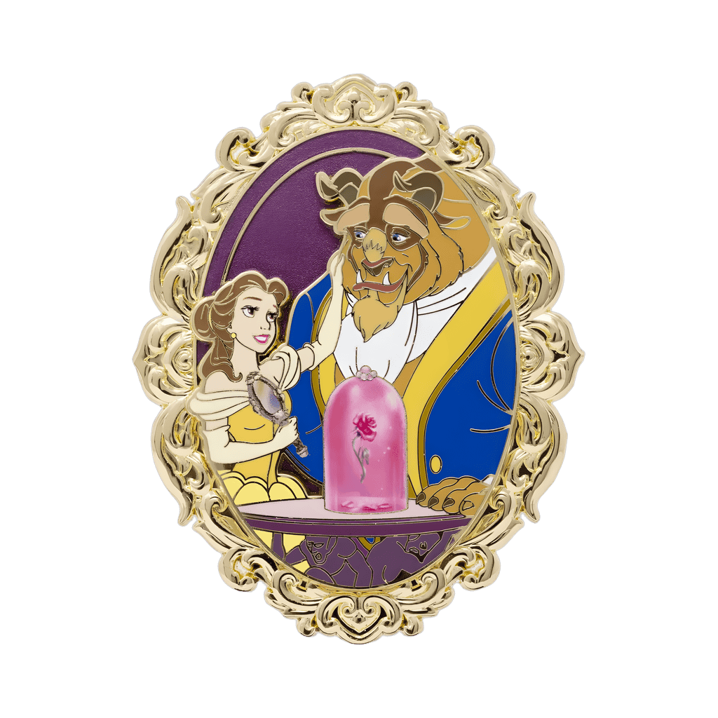 Belle, Beast & Enchanted Rose Disney pin