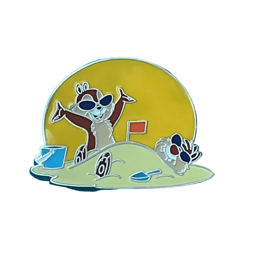 Chip and Dale in the Sand Disney pin