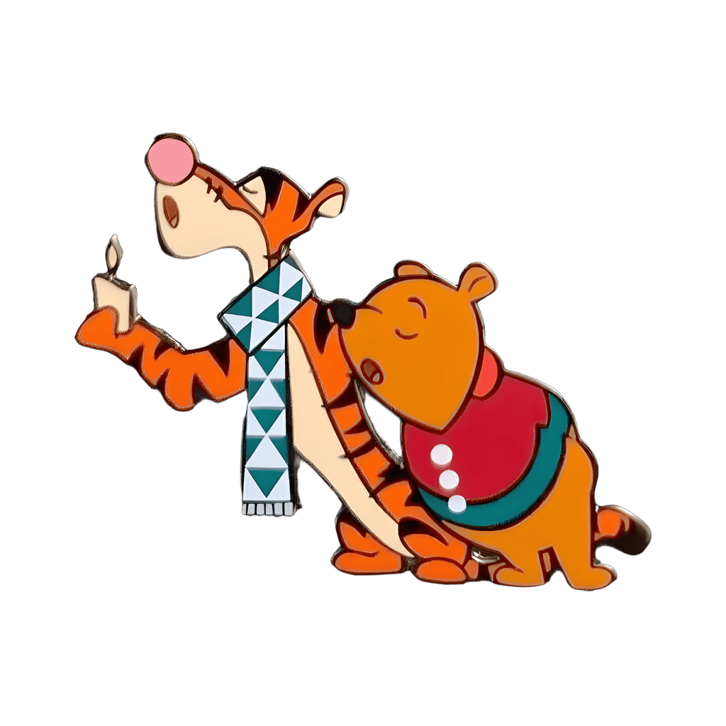 Days 17 Through 20 Pin Set - Pooh and Tigger Caroling with Candle Disney pin