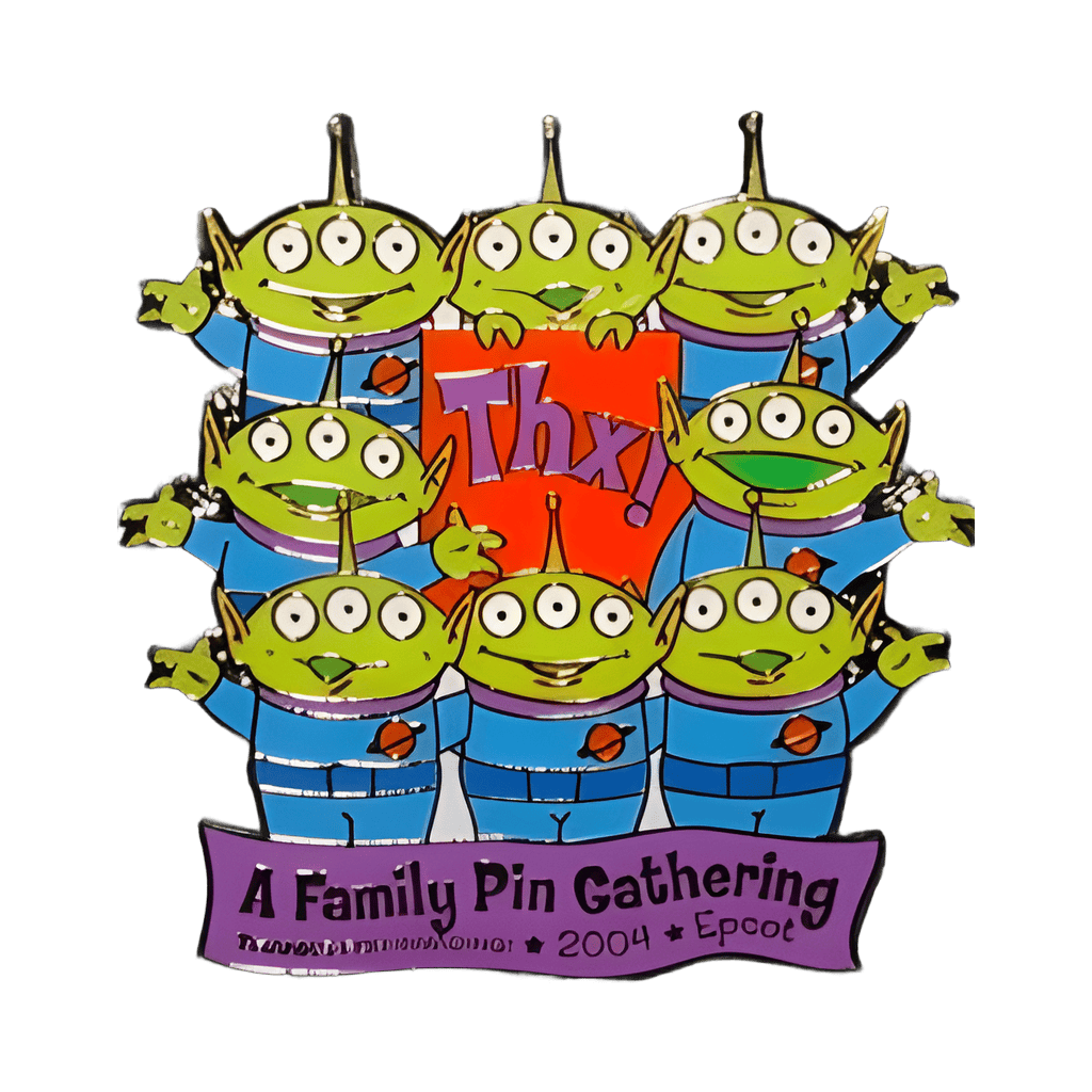 Survey Pin - Little Green Aliens Disney pin
