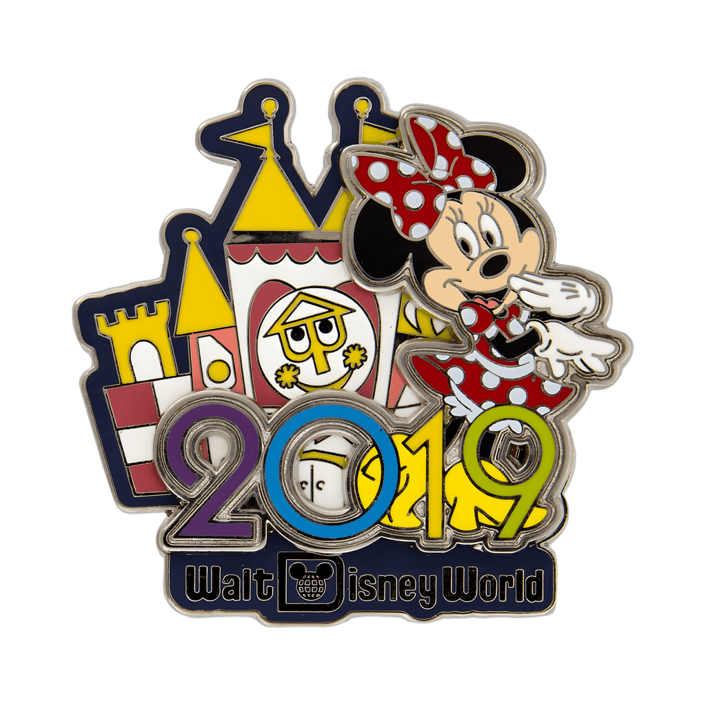 Walt Disney World - Minnie Mouse and it's a small world Dated Logo Disney pin