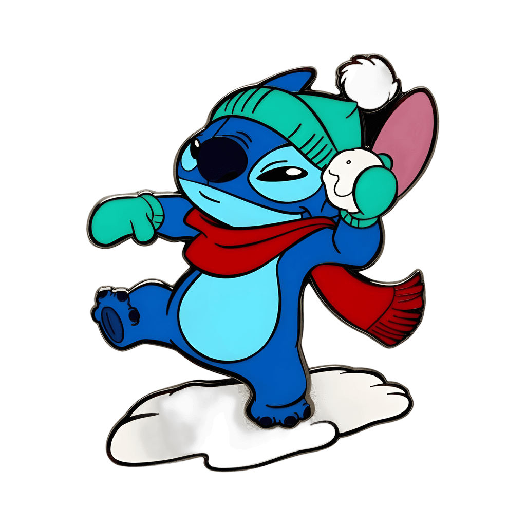 Stitch Throwing Glitter Snowball (BoxLunch Exclusive) Disney pin