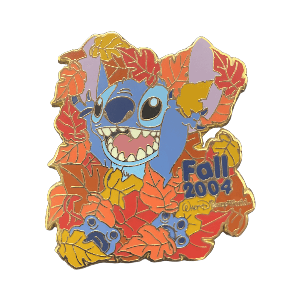Stitch in leaves Disney pin