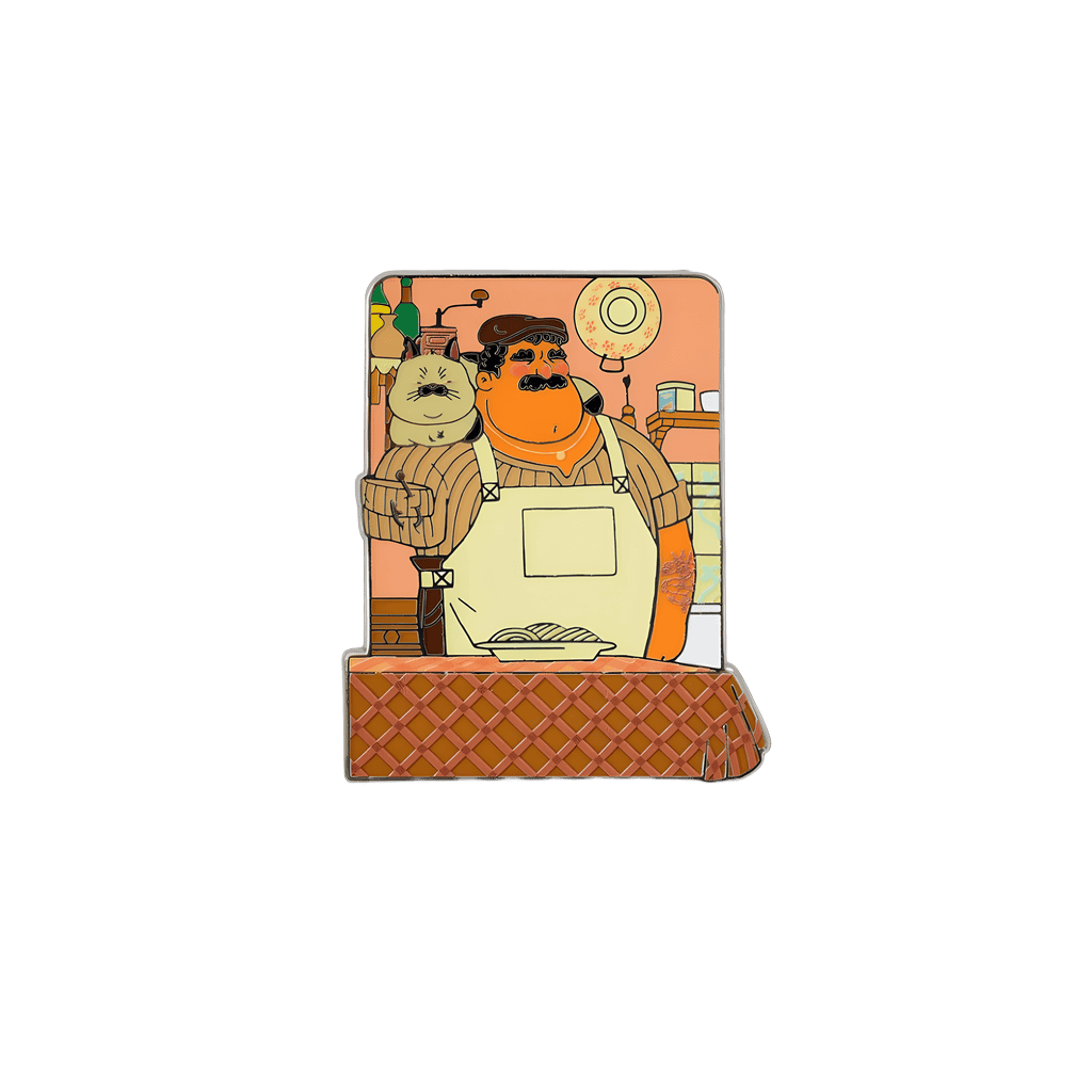 Luca - Massimo and Machiavelli in kitchen Disney pin