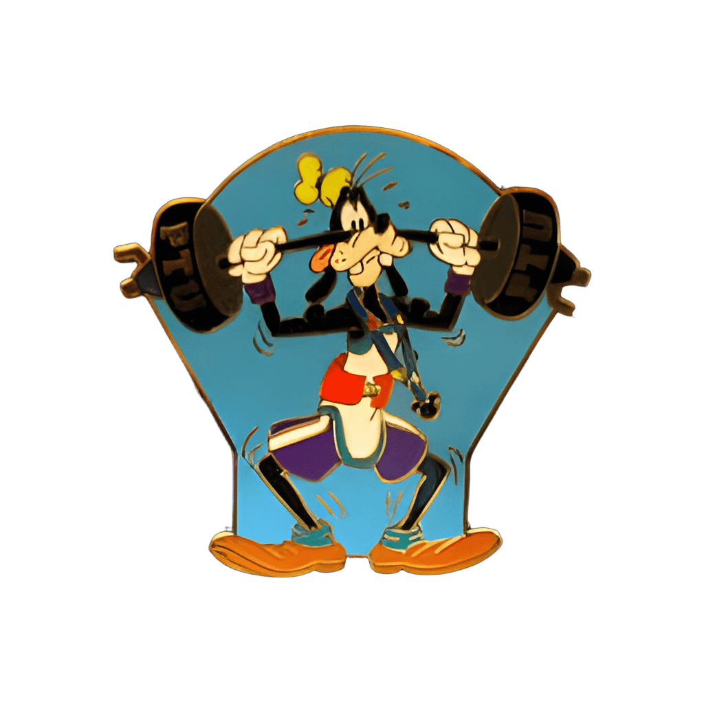 Weightlifting Goofy Disney pin