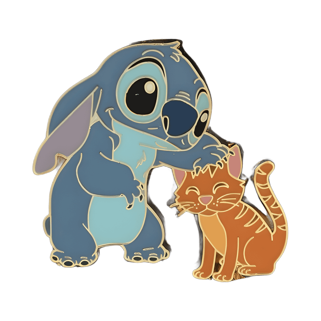 Stitch with Cat Disney pin