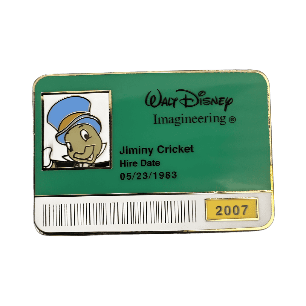 Jiminy Cricket ID Badge Disney pin