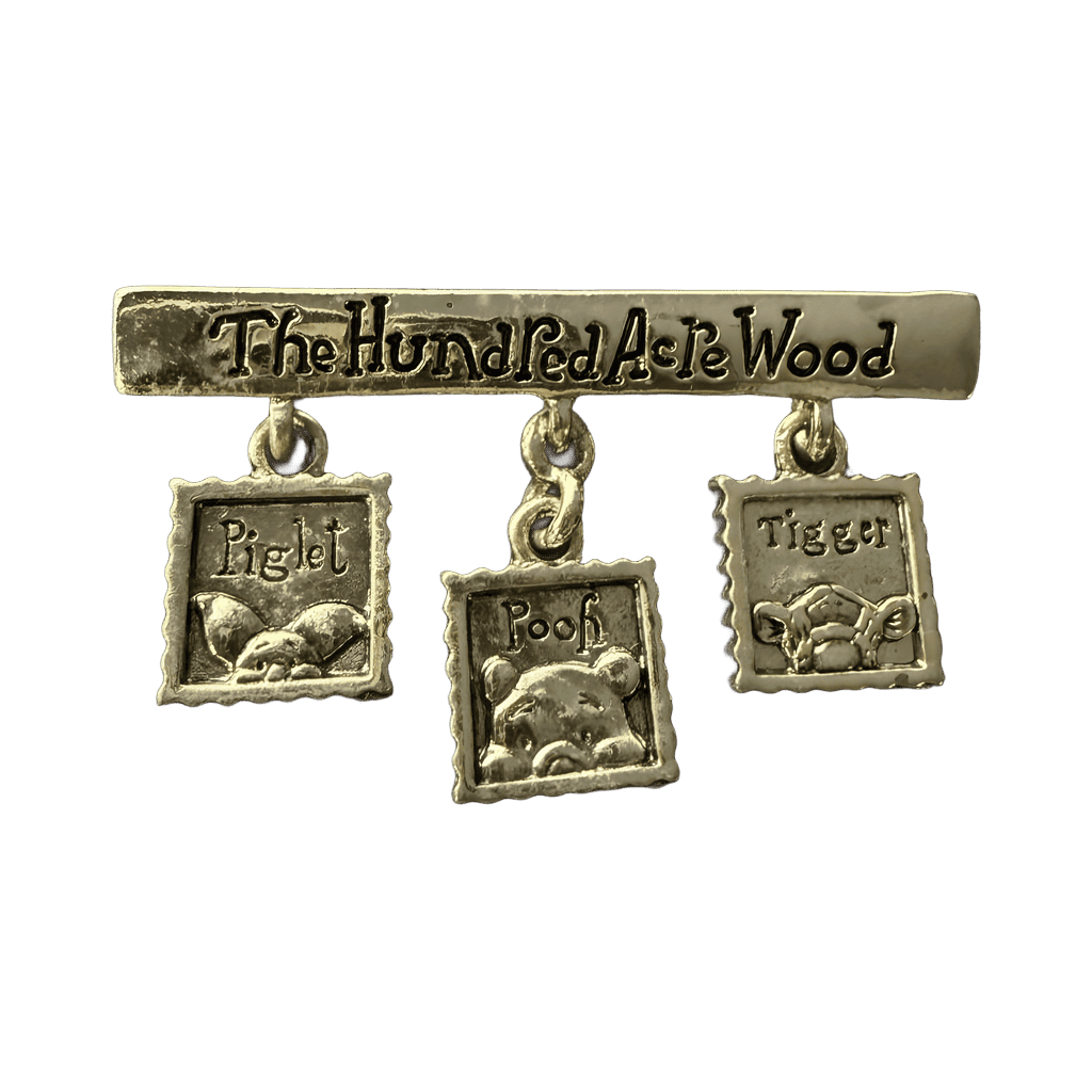 The Hundred Acre Wood Pooh, Tigger, Piglet charm brooch pin Disney pin