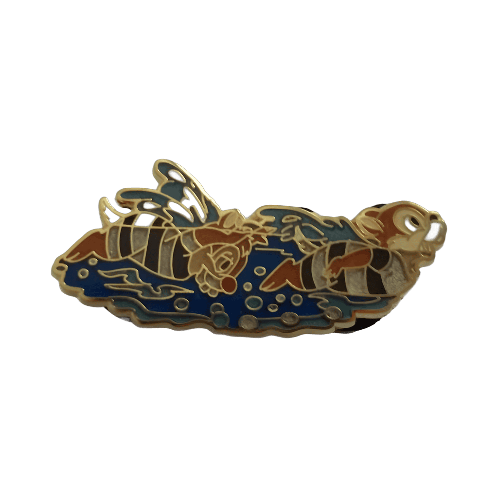 Chip and Dale swimming Disney pin
