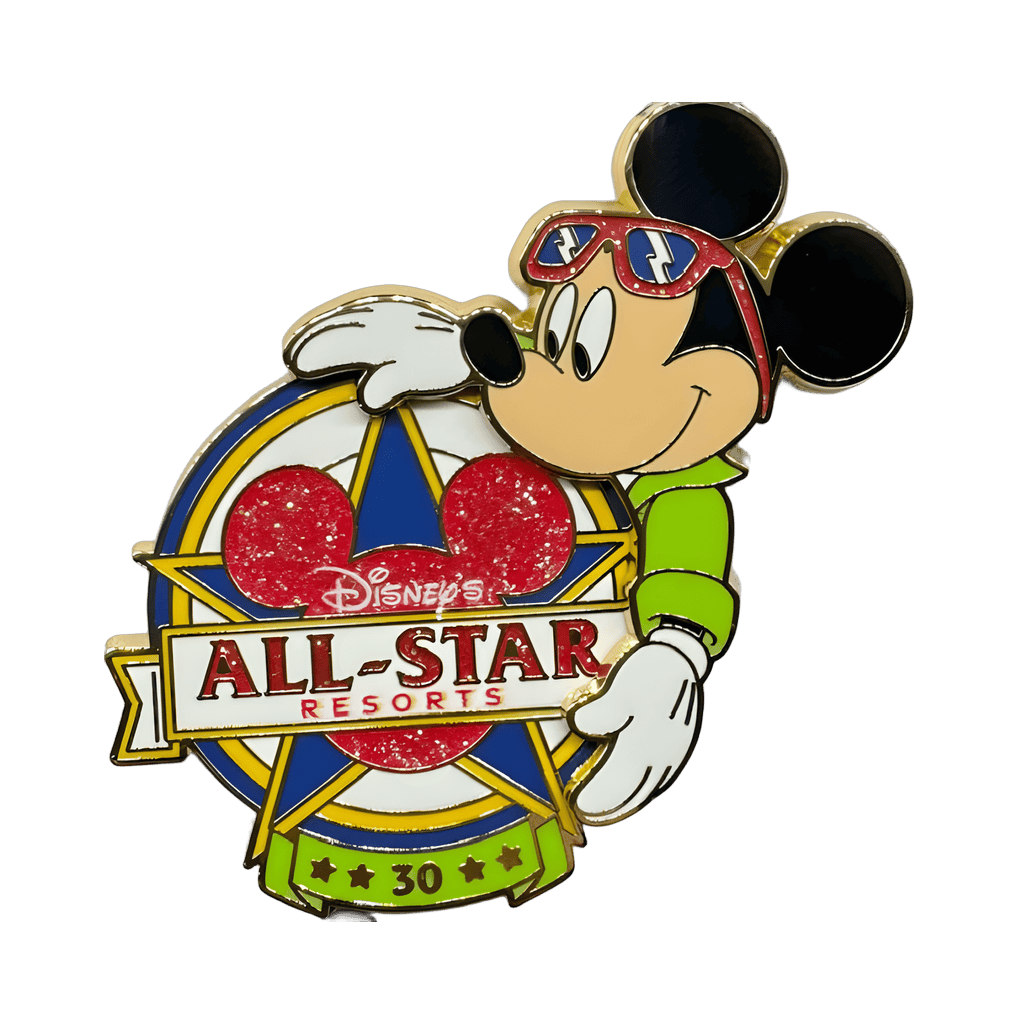 30th Anniversary - Mickey holding logo Disney pin