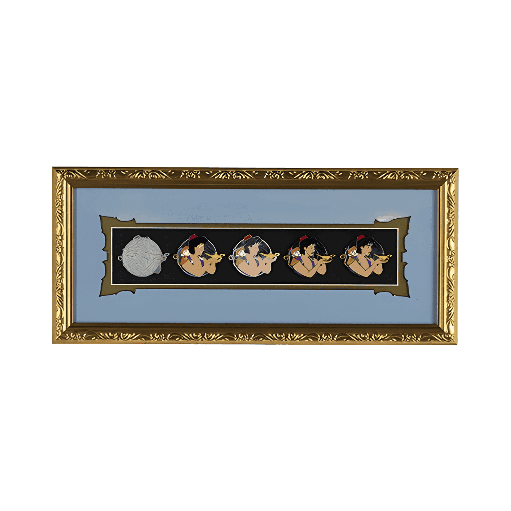 Aladdin Pin Progression Artist Proof Framed Pin Set Disney pin