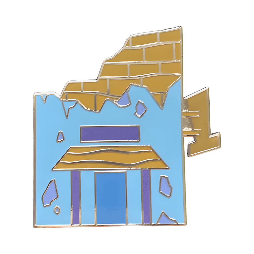 Blue and Purple Africa Building Disney pin