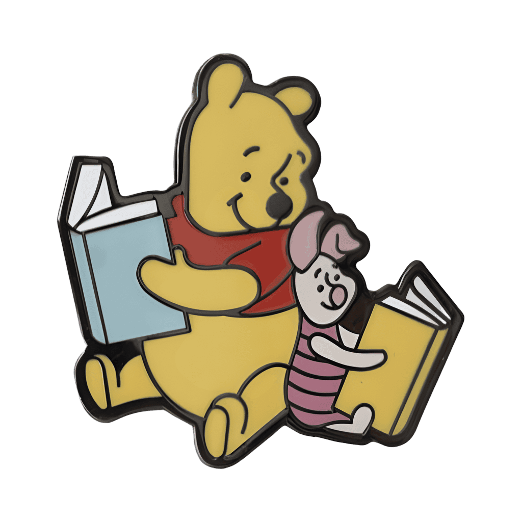 Winnie the Pooh and Piglet Reading Books Disney pin