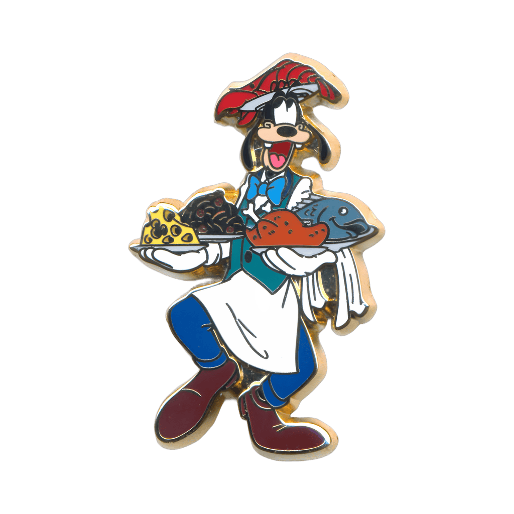 Waiter Goofy Serving Lobster, Fish, Chicken and Cheese Disney pin