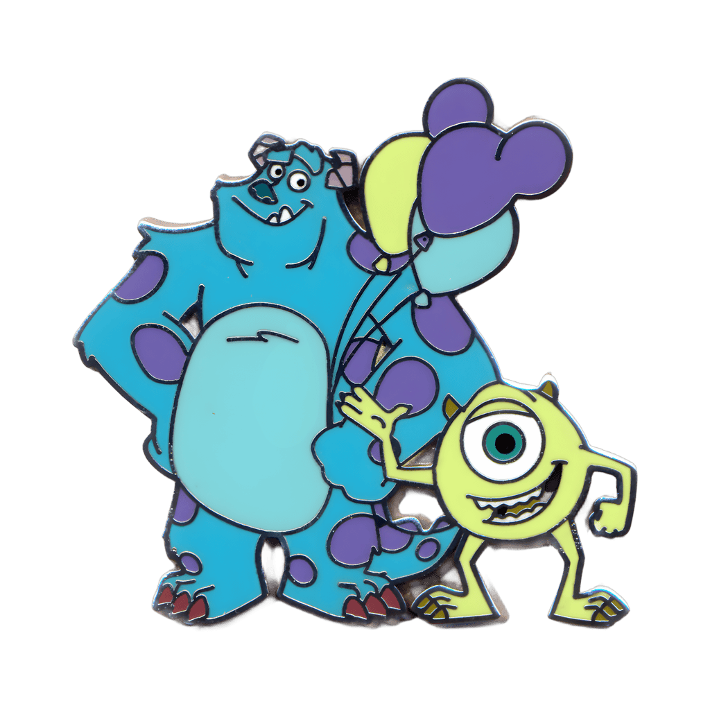 Mike and Sulley with balloons Disney pin