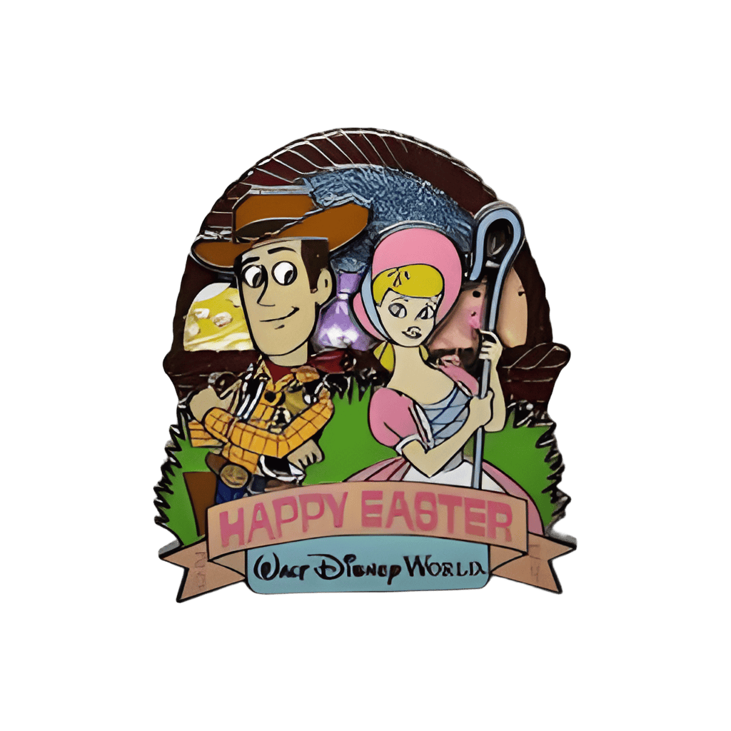 Happy Easter - Woody and Bo Peep with Basket Disney pin