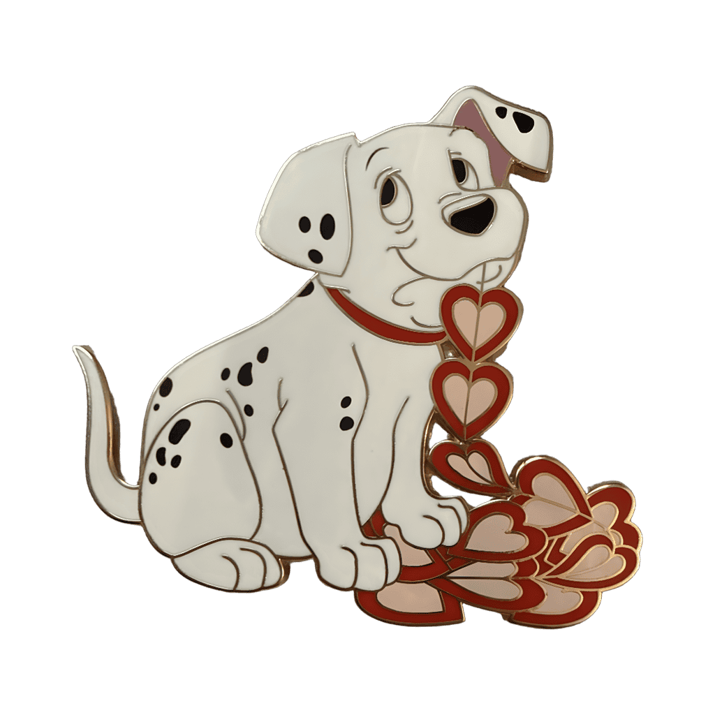 Rolly Valentines Day String of Paper Hearts Disney pin