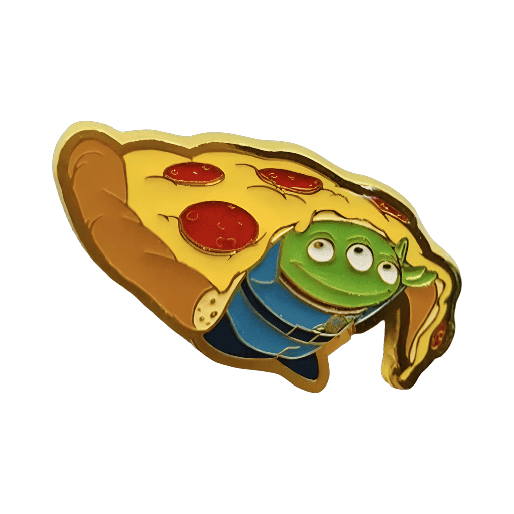 Little Green Alien with Pizza Disney pin