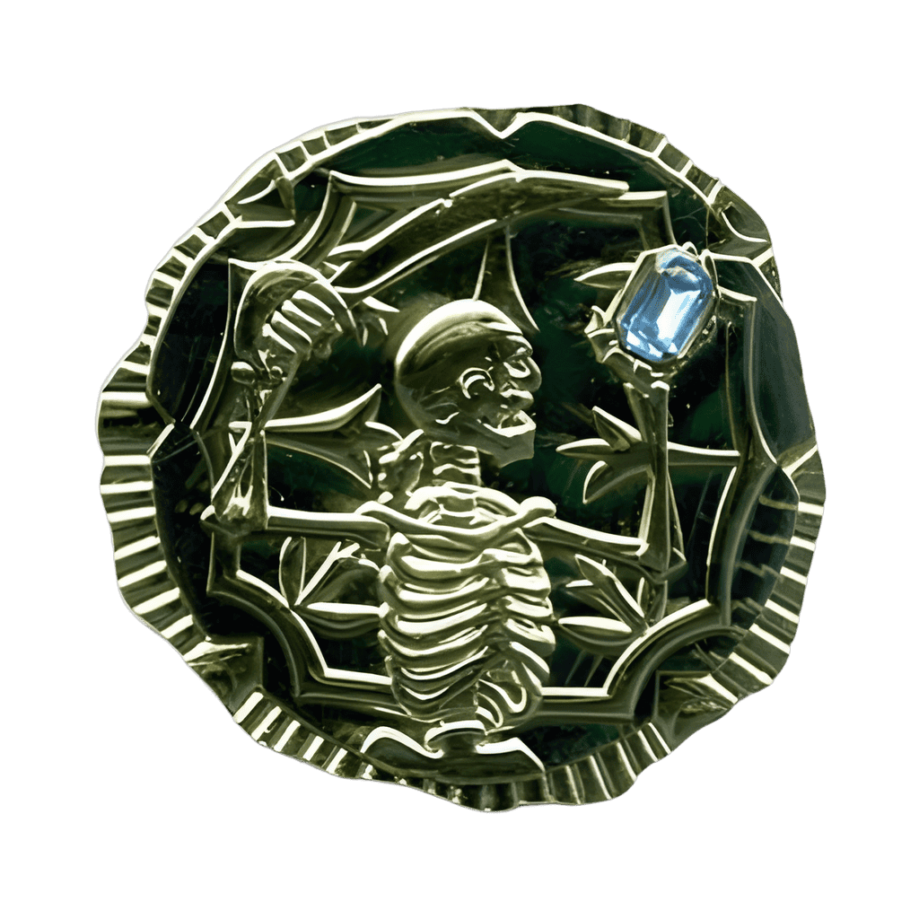 Gold Coin with Sapphire Stone Disney pin