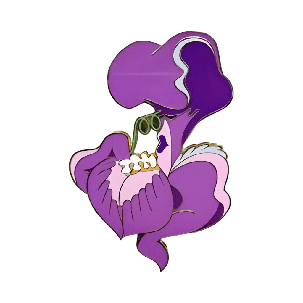 Golden Afternoon Purple Iris Flower Disney pin