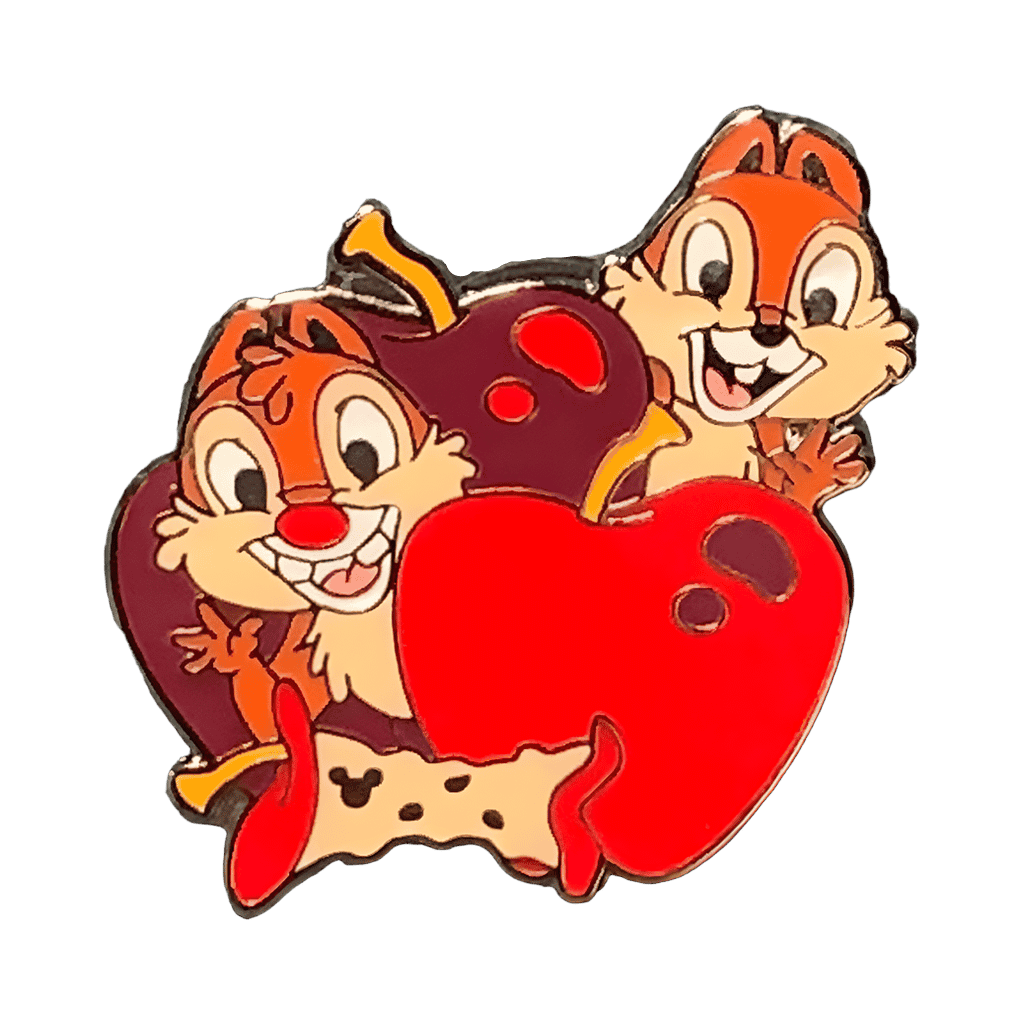 Chip and Dale Apple Disney pin