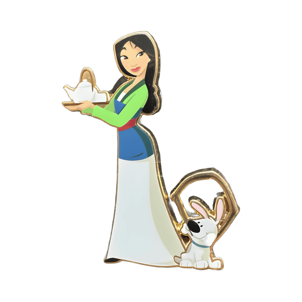 Mulan and Little Brother with Tea Disney pin