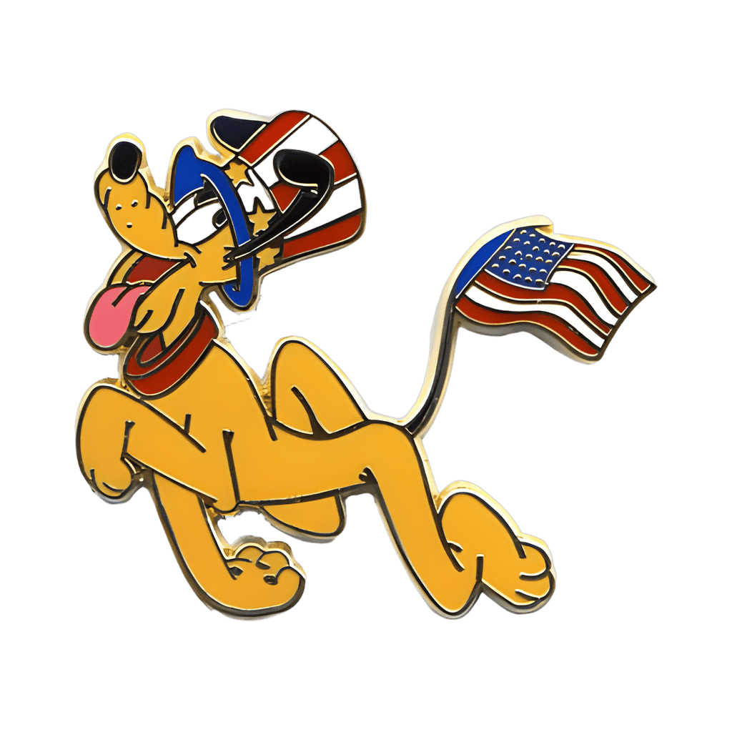 Patriotic Pluto Disney pin