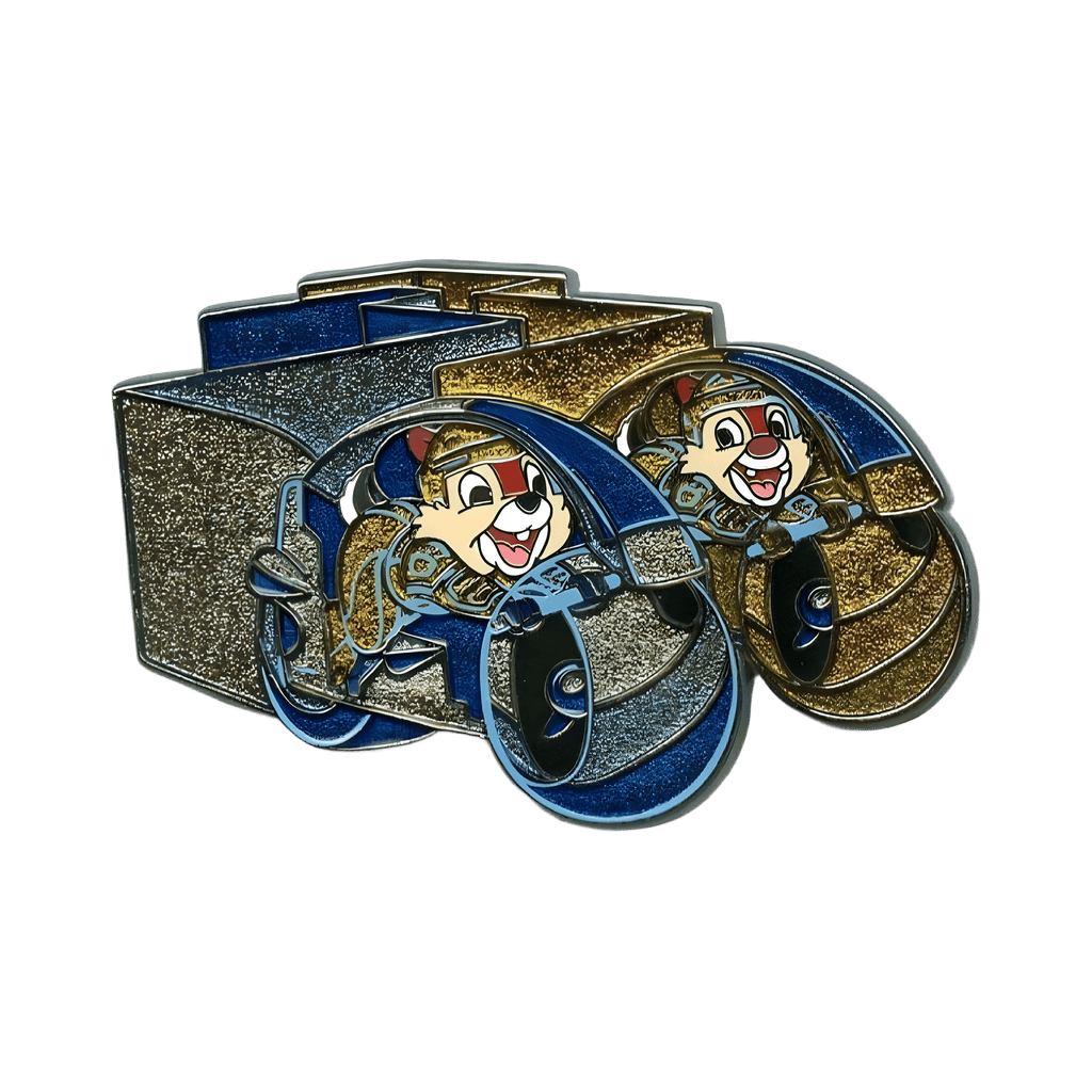 Chip & Dale on light cycles Disney pin