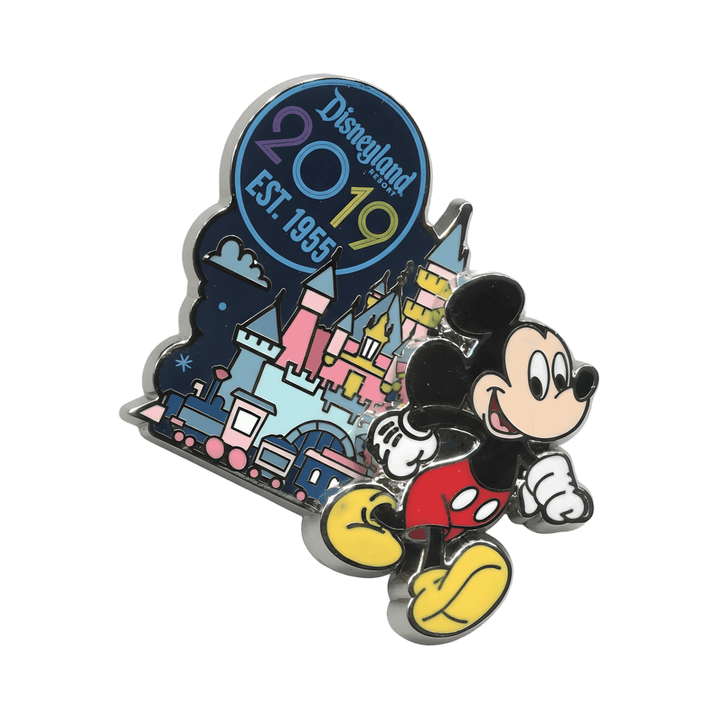 Mickey Mouse and Sleeping Beauty Castle Dated Logo Disney pin