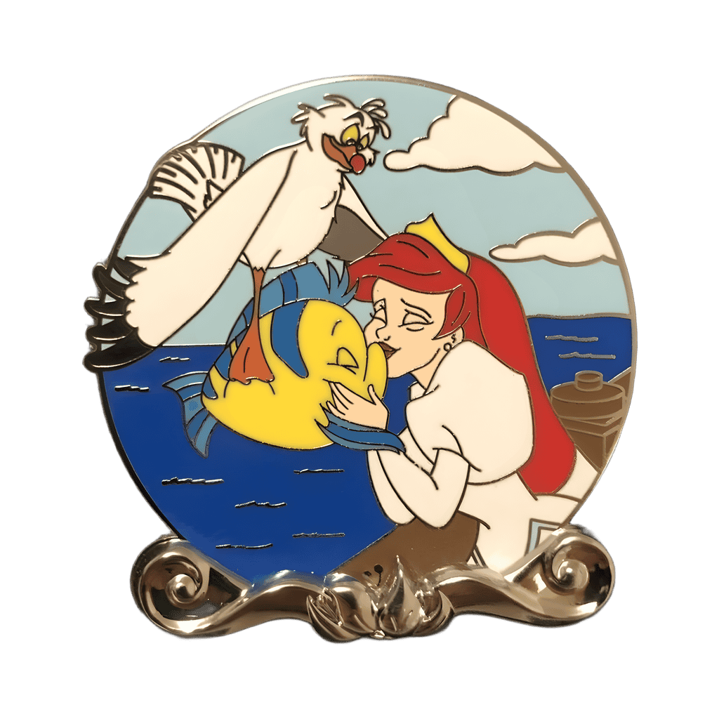 Ariel, Scuttle and Flounder Disney pin