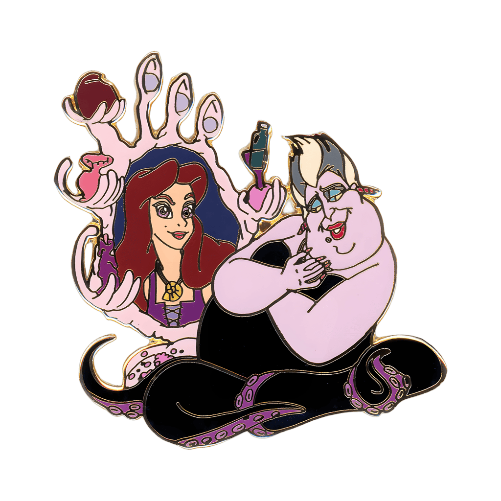 Ursula Looking a Vanessa's Reflection in a Mirror Disney pin