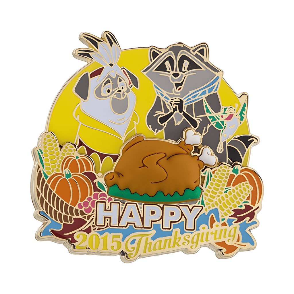 Happy Thanksgiving - 2015 - Percy and Meeko Disney pin