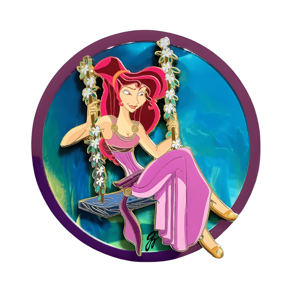 Megara on a Swing Disney pin