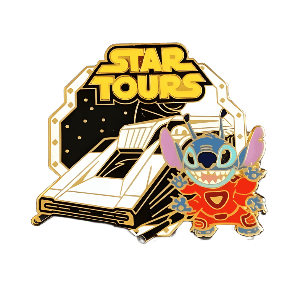 Stitch on Star Tours Disney pin
