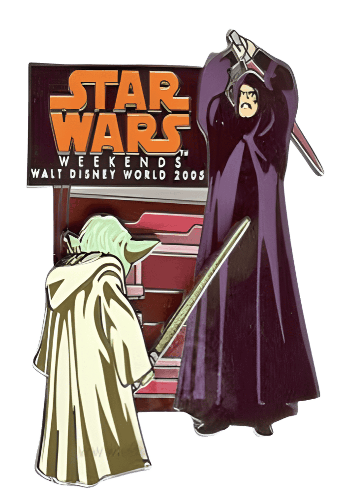 Yoda and Darth Sidious Disney pin