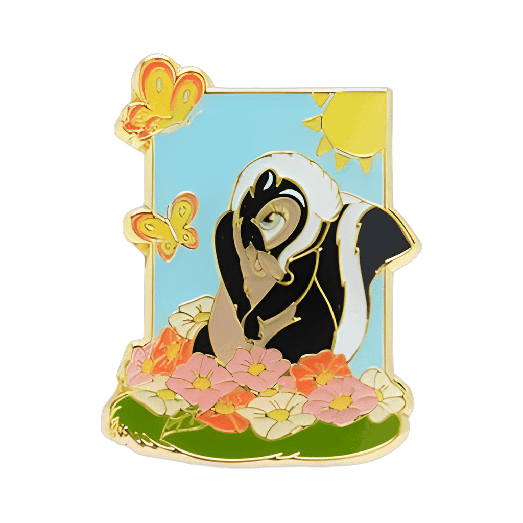 Shy Flower with Butterflies Disney pin