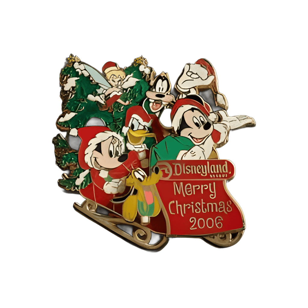 Merry Christmas 2006 Characters in sleigh Disney pin
