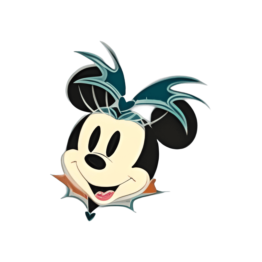 Smiling Minnie Mouse with Bat Bow Disney pin