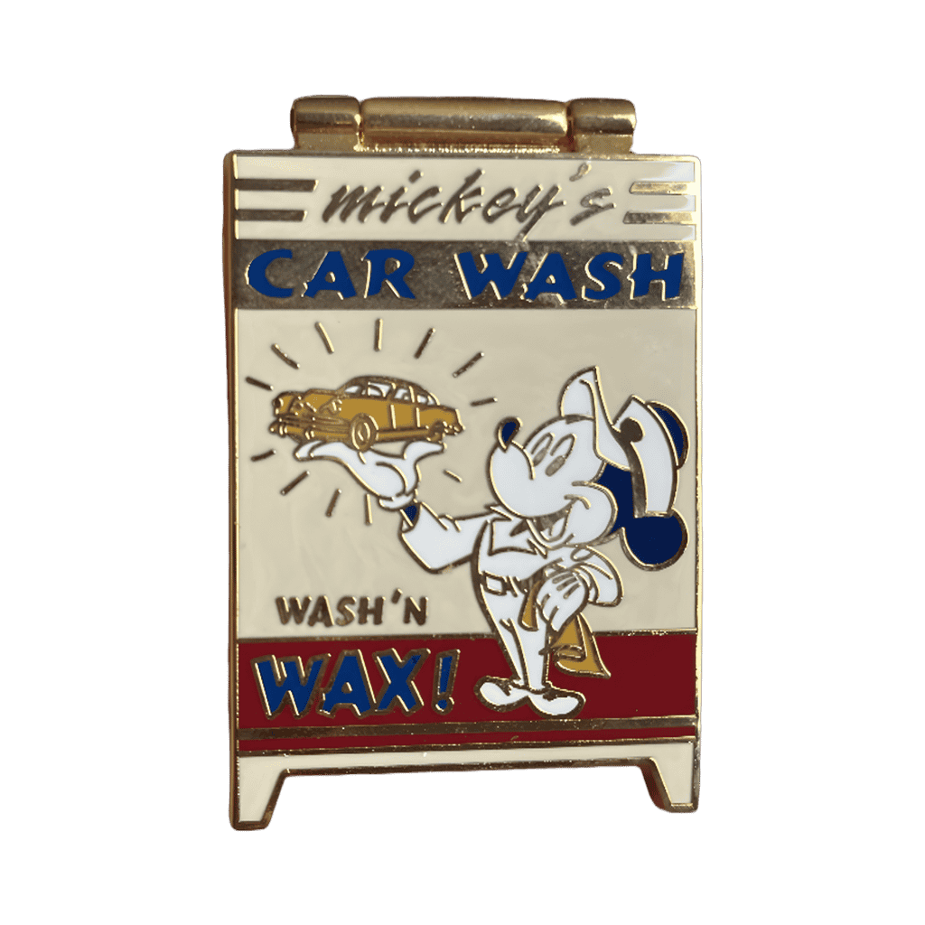 Mickeys Car Wash Sandwich Board Disney pin