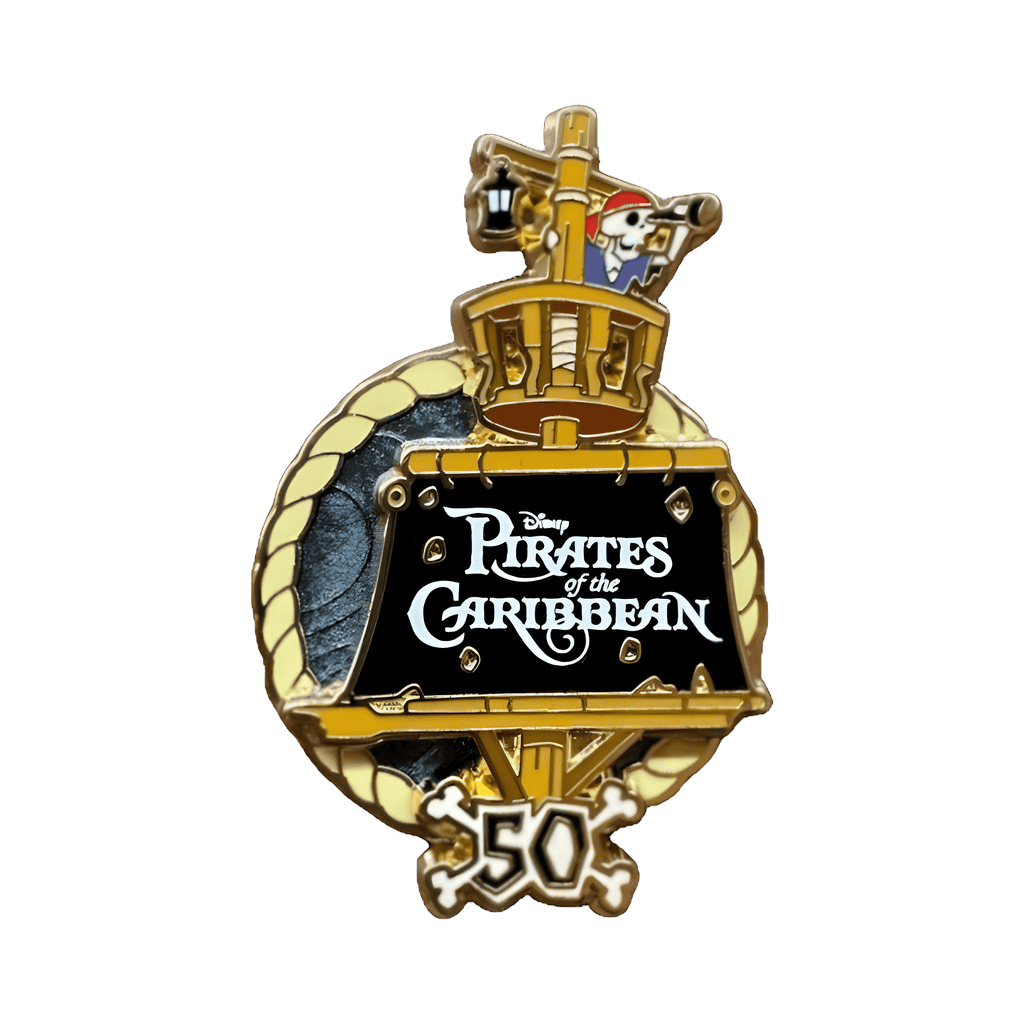 Skeleton in Mast Crow's Nest Spinner Disney pin