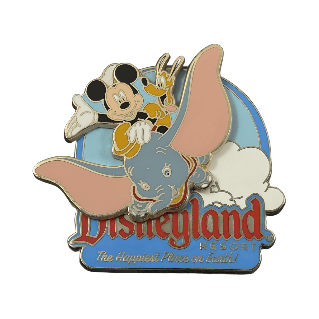 Mickey and Pluto on Dumbo's Flying Elephants Disney pin