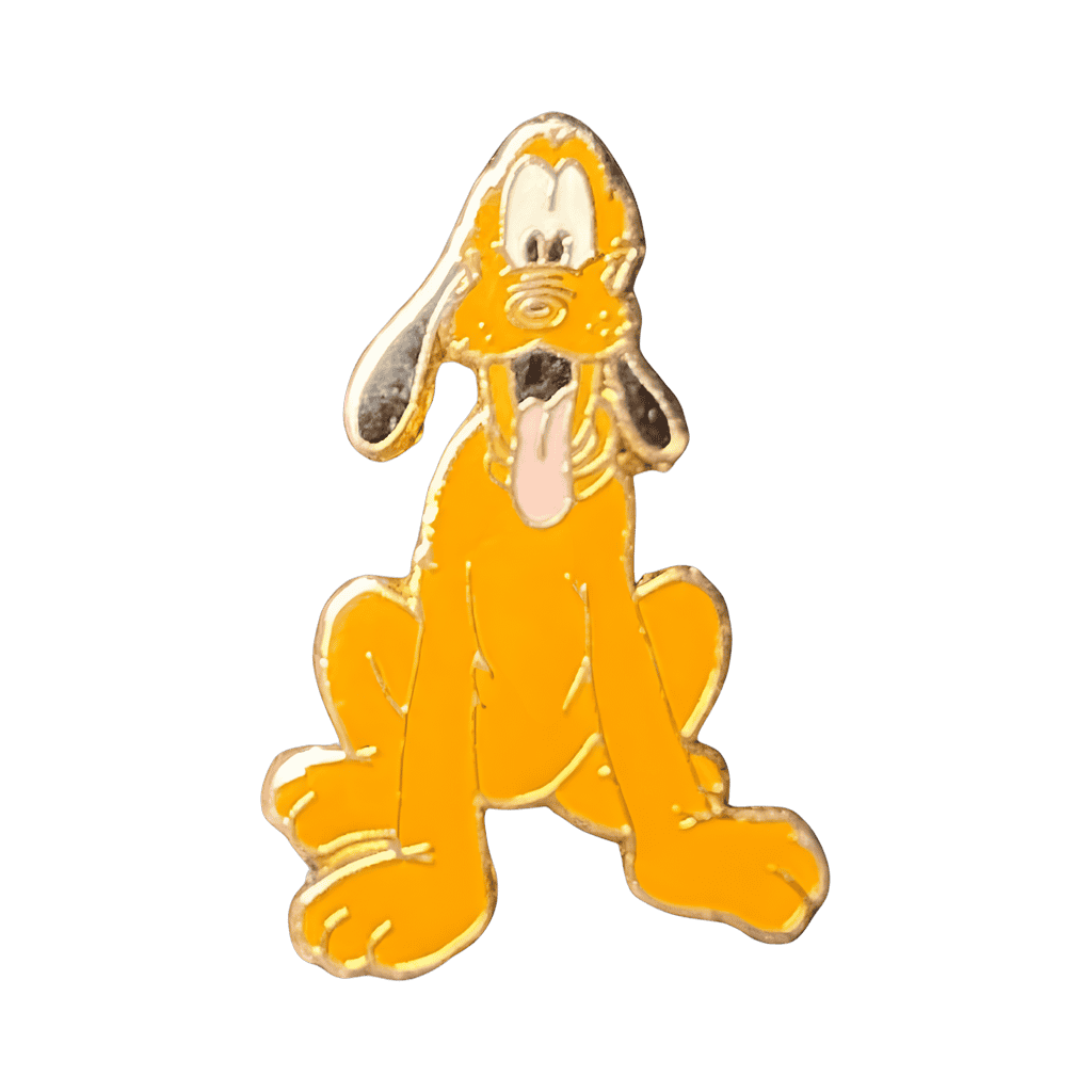 Pluto Sitting Facing Forward with Yellow Collar Disney pin