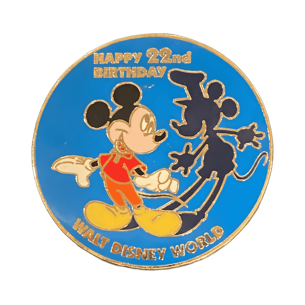 22nd Birthday Mickey and his steamboat shadow Disney pin