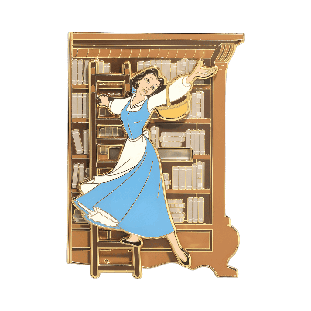 Disney Beauty and The Beast Belle Library Sliding Pin Disney pin