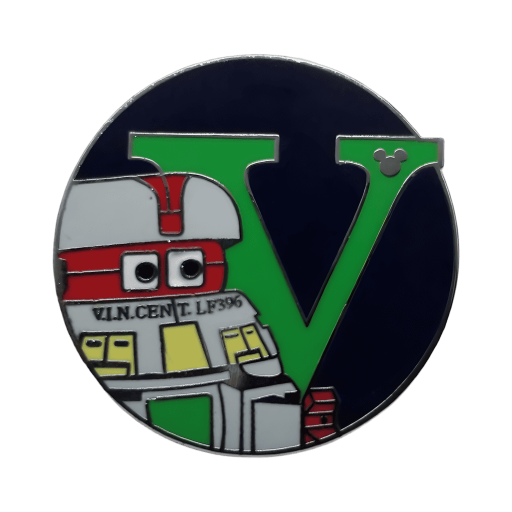V for V.I.N.C.E.N.T. Disney pin