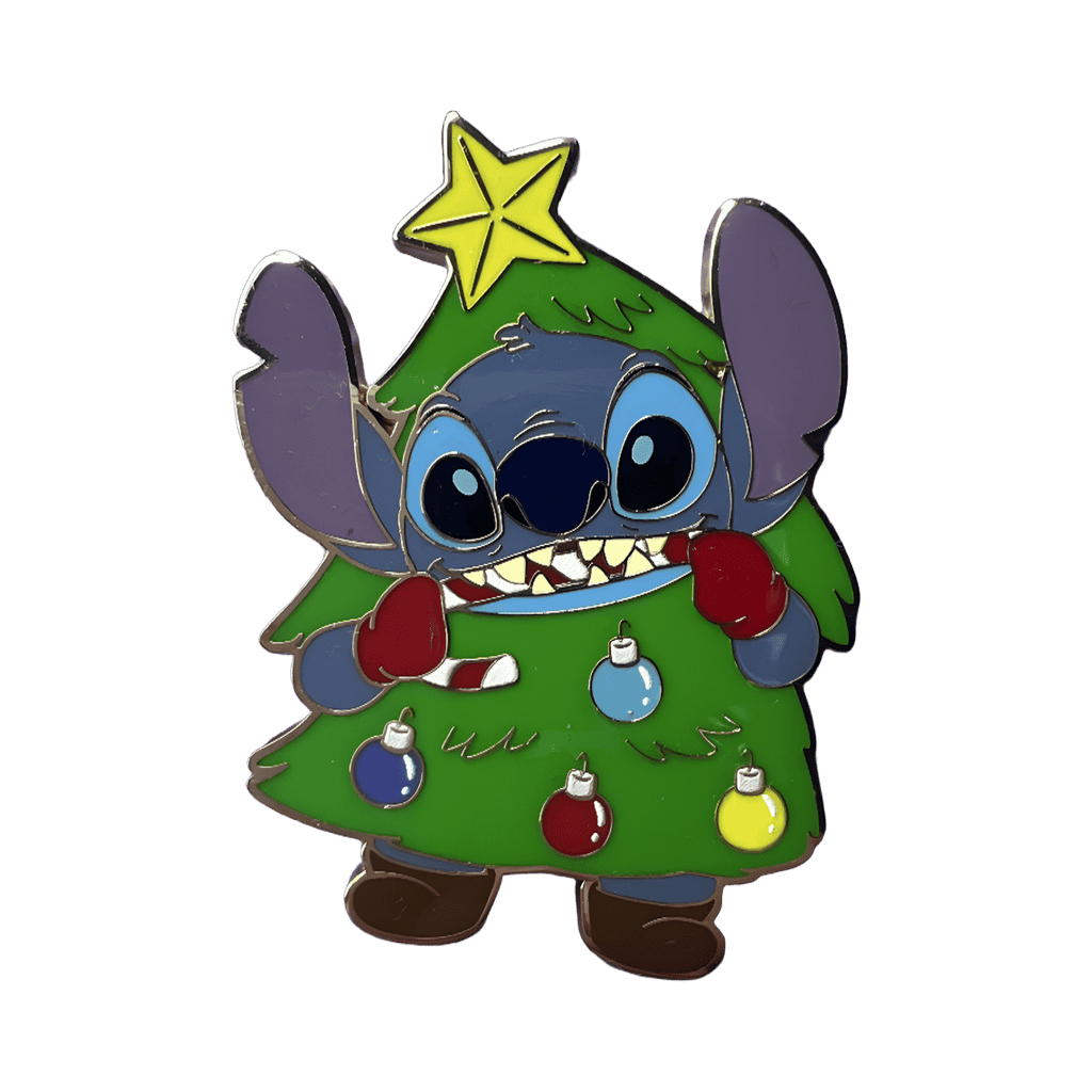 Stitch Dressed as a Christmas Tree Disney pin