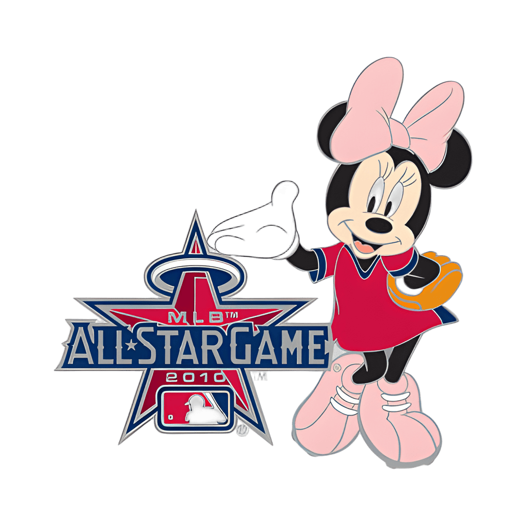 Minnie and the ALL-STAR GAME logo Disney pin