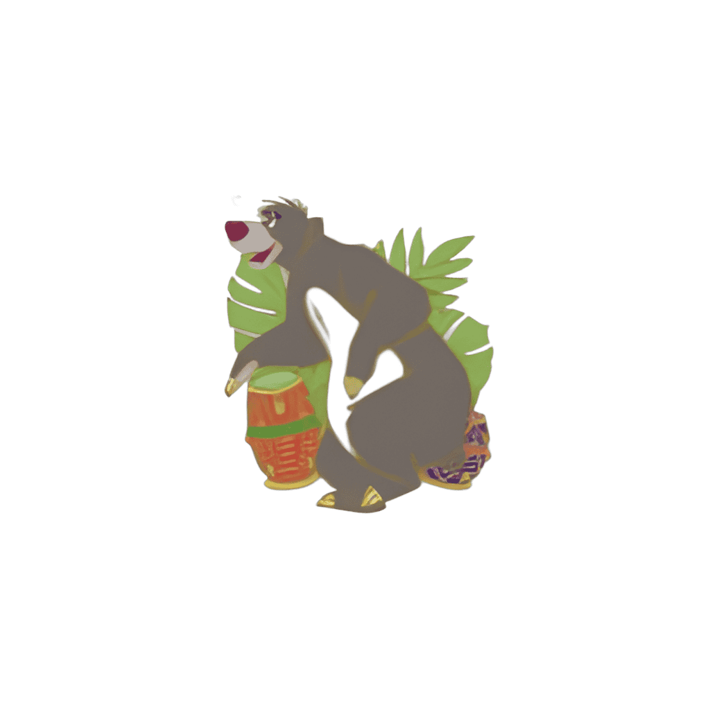 Baloo with Drums Disney pin
